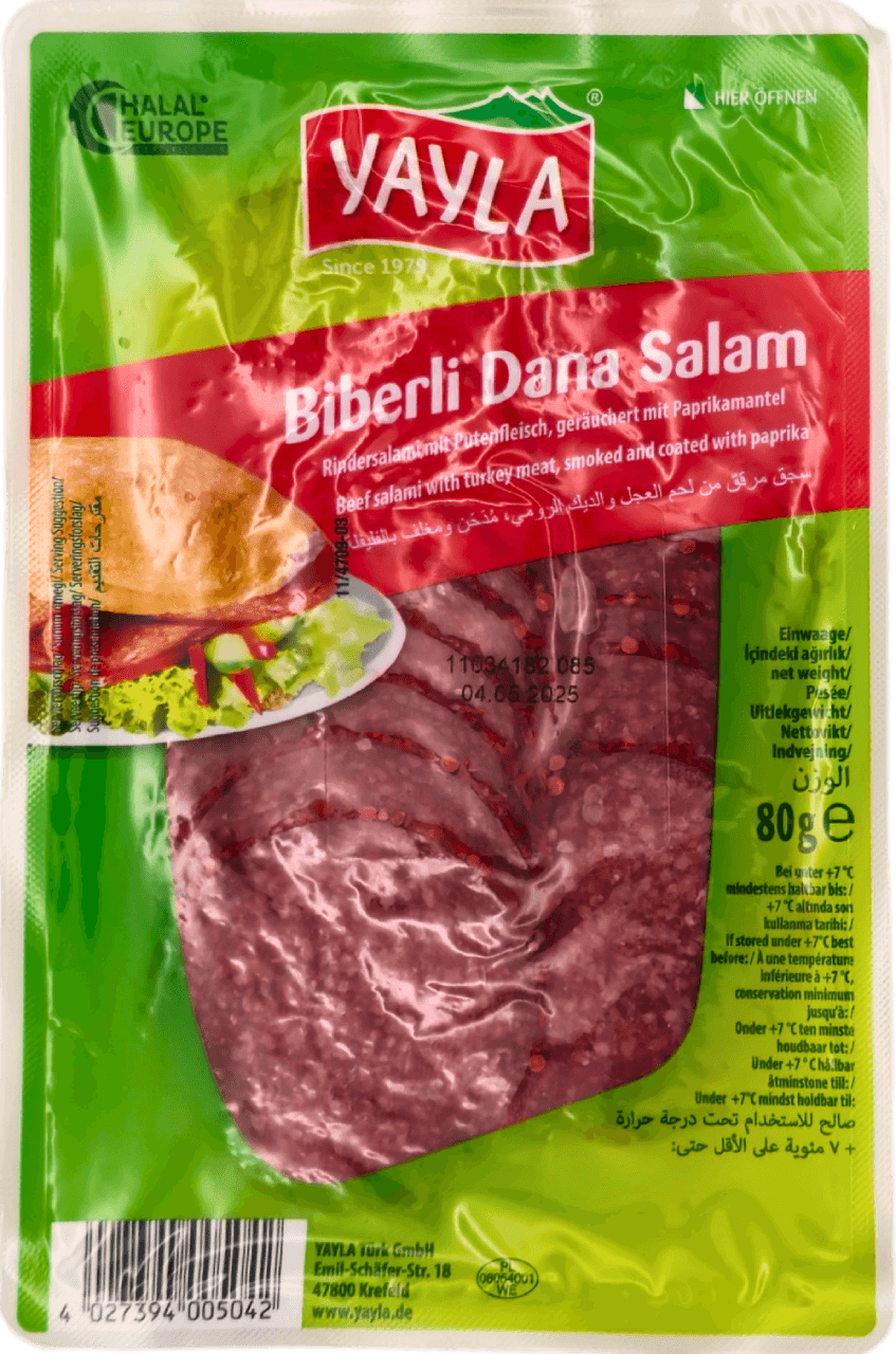 Biberli Dana Salam (Rindersalami mit Paprikamantel)