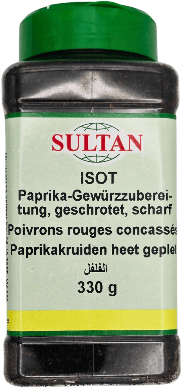Isot (Paprika-Gewürzzubereitung, geschrotet, scharf)