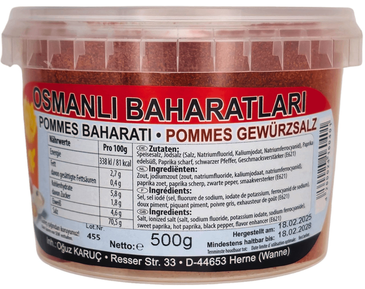 Pommes Baharatı (Pommes Gewürzsalz)