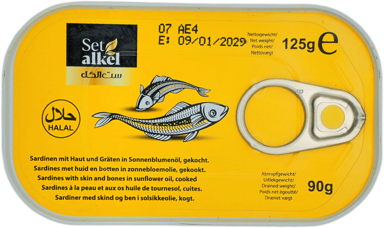 Sardinen mit Haut und Gräten