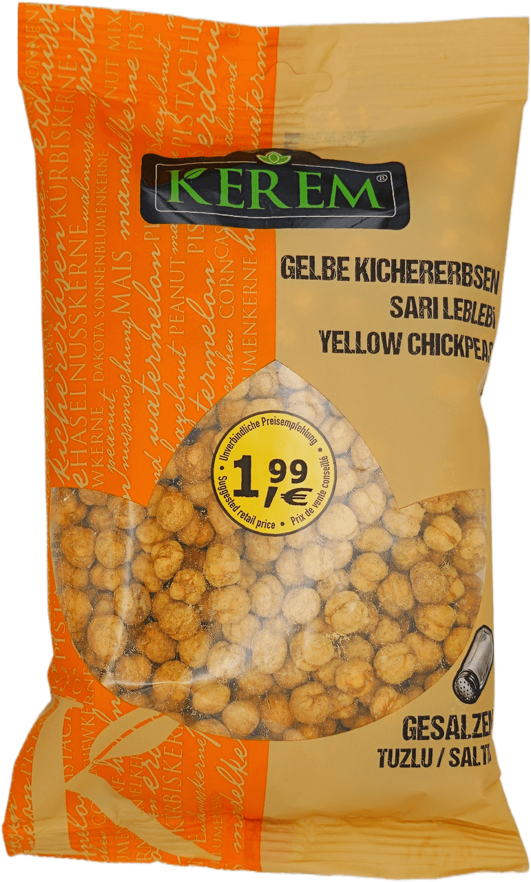Geröstete und gesalzene gelbe Kichererbsen