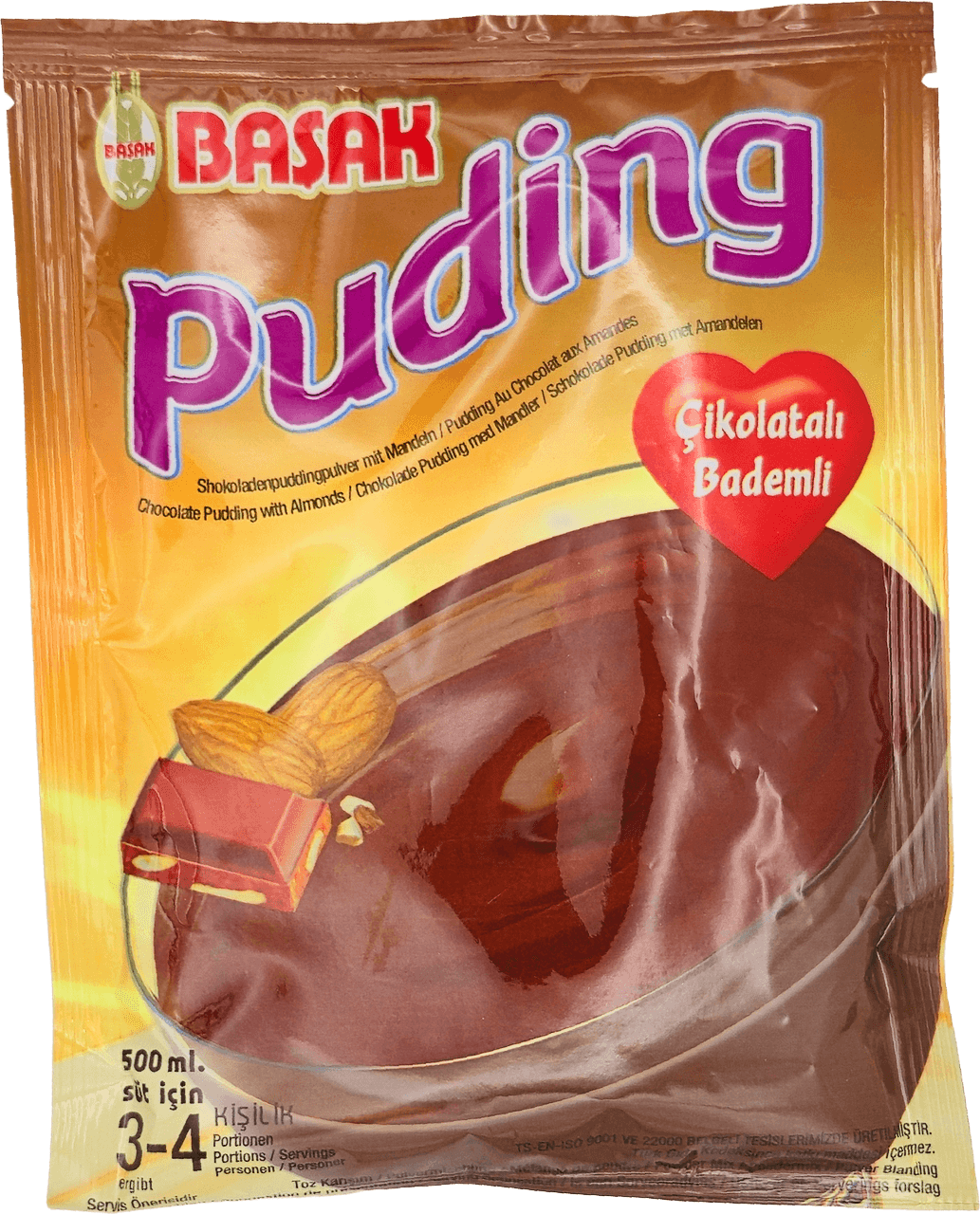 Schokoladenpudding mit Mandeln