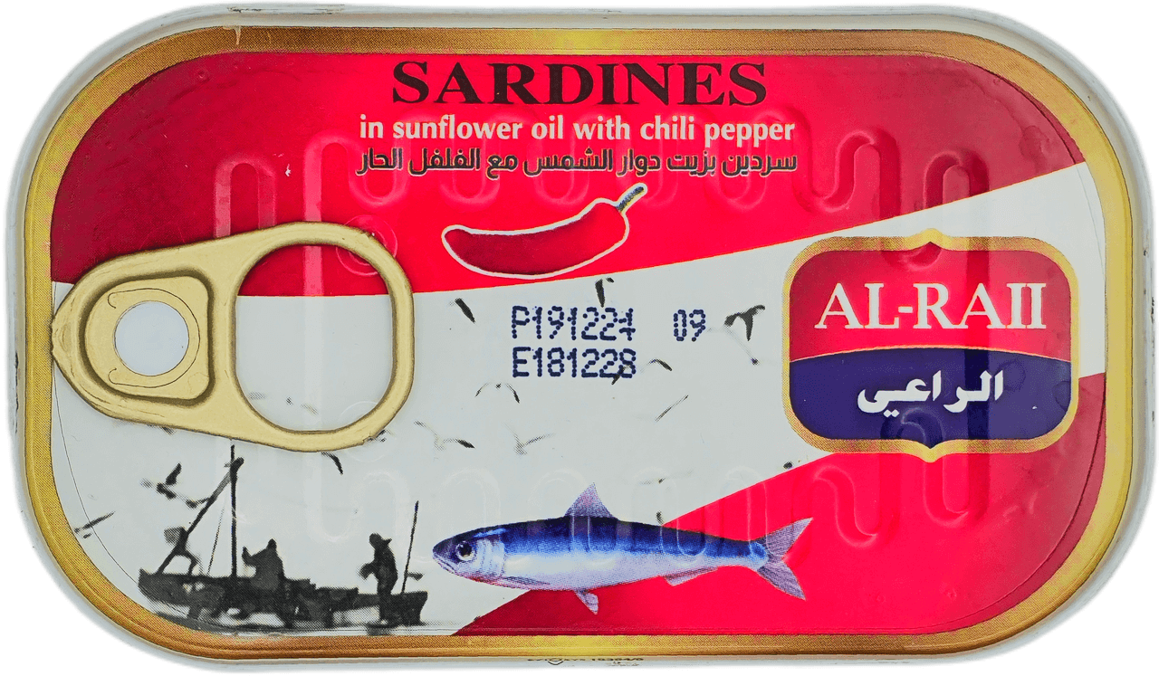 Sardines in sunflower oil with chili pepper