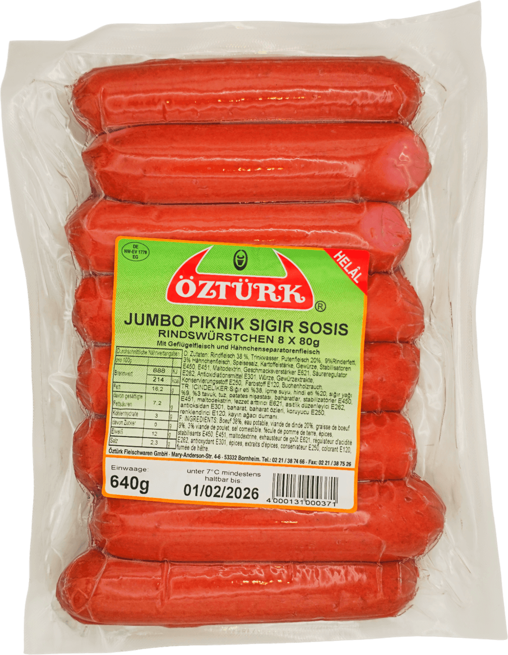 Jumbo Picknick Rindswürstchen