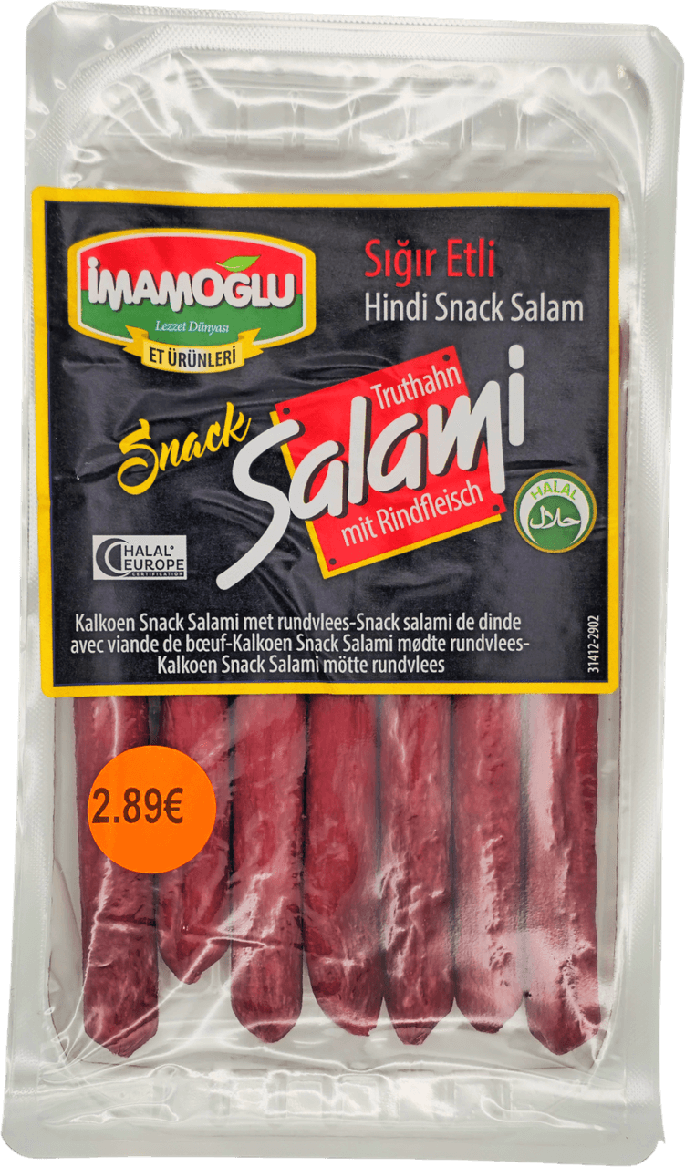 Truthahn Snack Salami mit Rindfleisch