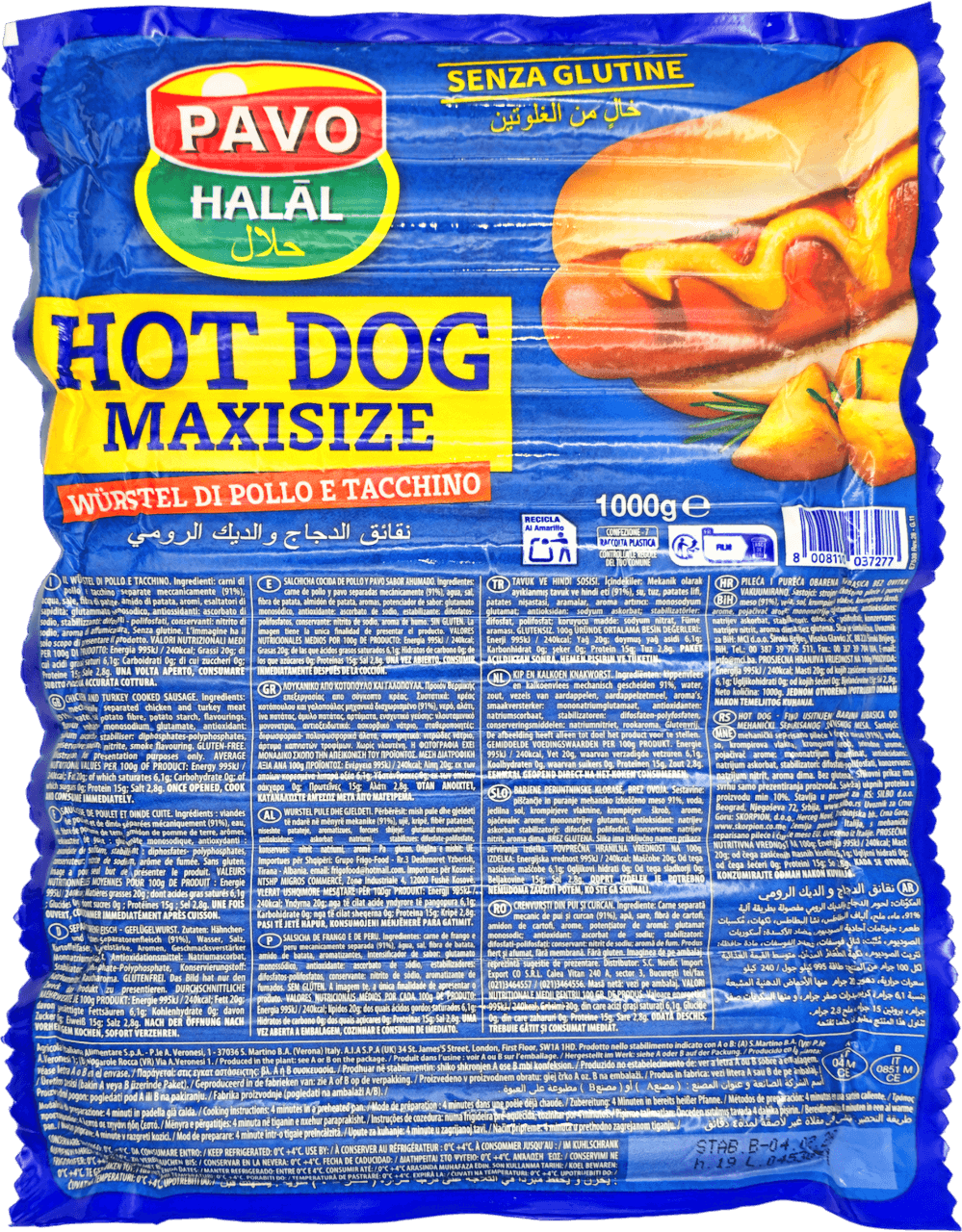 Pavo Halal Hot Dog