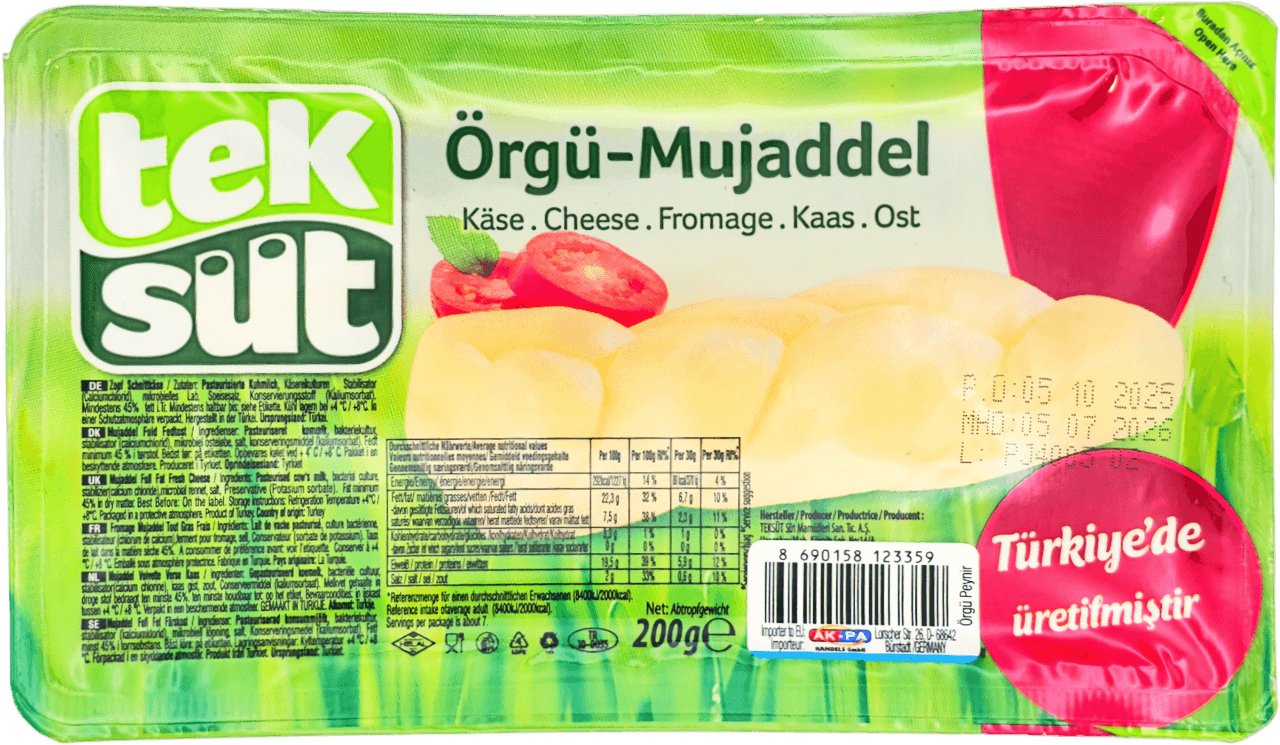 Tek süt Örgü peyniri