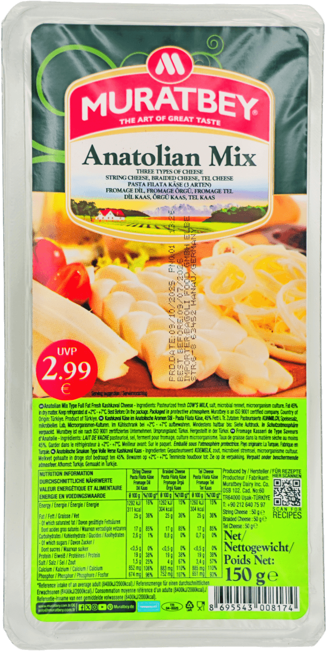 Muratbey Anadolu Lezzetleri Peyniri 150g